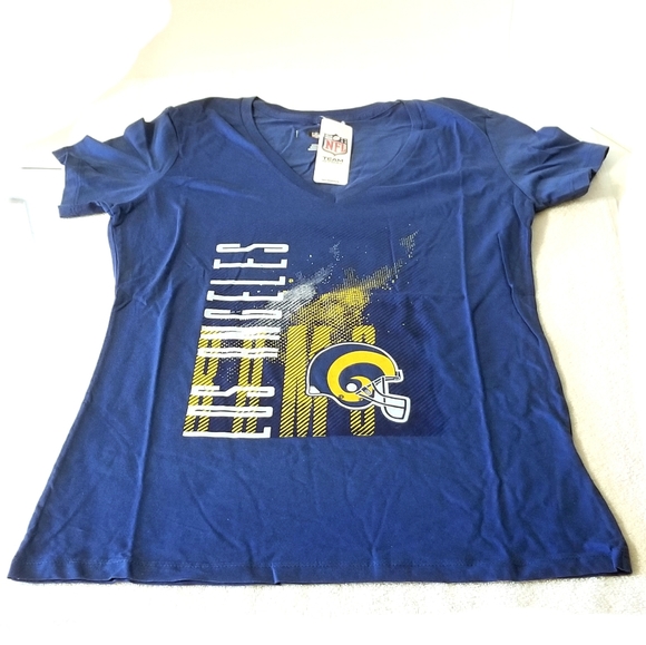 🆕️ Women's LA Rams V-Neck Tee size Large - NIP - Picture 3 of 6